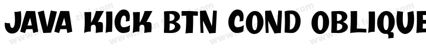 Java Kick BTN Cond Oblique字体转换